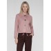 Rabe - 57-111020 Roze vest met knopen daim look.